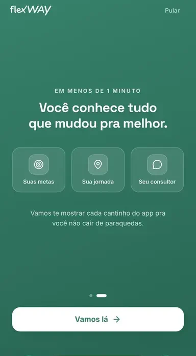 Tela Boas-vindas do app FlexWay